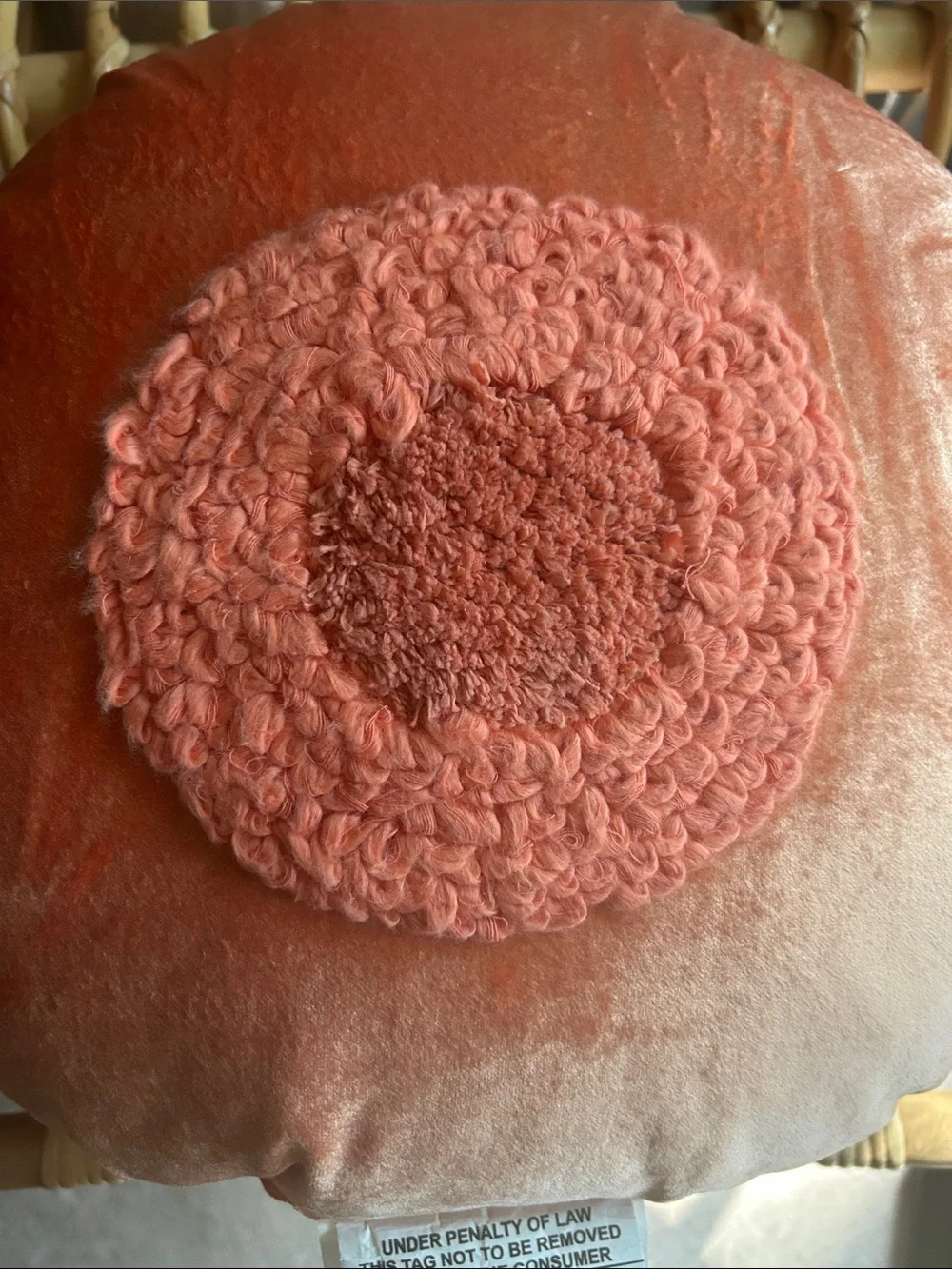 Opalhouse Jungalow 16” Coral Round Tufted Accent Pillow